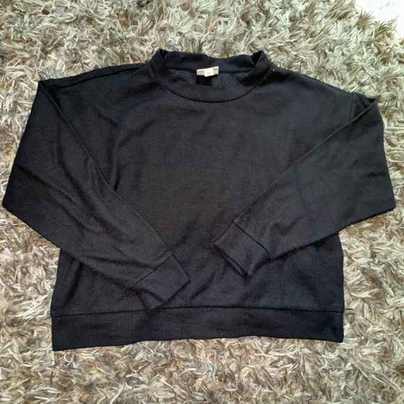 Jenni Charcoal Gray Knit Top - Picture 1 of 3